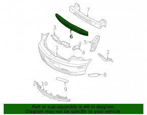 Mazda3 03-09 Rear Bumper Absorber