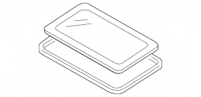 Sunroof assembly Mazda3 03-08 HB curtain gray for dry cleaning, scratches