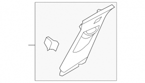 Right upper center pillar trim for Ford Focus mk3 11-18