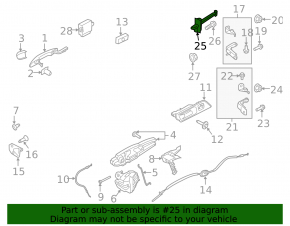 Front left door limiter Ford Mustang mk6 15-