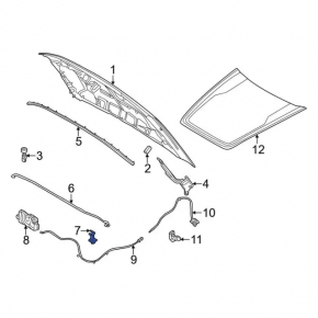 Ford Escape MK4 20-24 Bonnet Support Latch Bracket