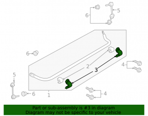 Rear stabilizer mounting bracket right Ford Escape MK4 20-24