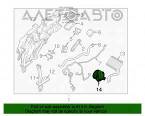 Motor fan rear heater Ford Flex 09-19 Valeo
