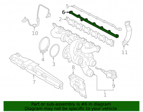 Turbocharger bracket BMW 5 G30 17-19 3.0T
