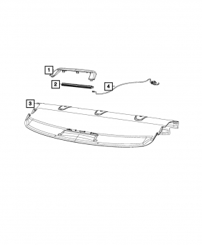 Rear shelf Chrysler 200 15-17 black