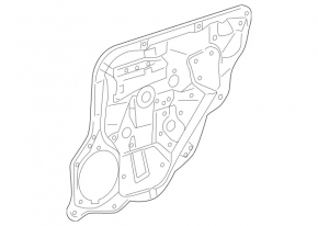 Metal door trim, inner, rear left, Mercedes W221