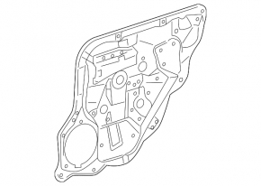 Metal door trim, inner, rear left, Mercedes W221
