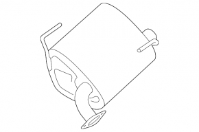 Muffler rear part with barrel Subaru Forester 19- SK with nozzle