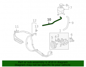 Power steering return hose Lexus LX 03-07