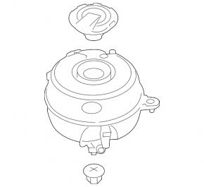 Expansion tank for cooling Audi A6 C8 19-21 3.0T with cap