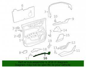 Door trim card front left Audi A6 C8 19- chrome, scratches