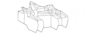 Rear bumper mount, inner right, Lexus GX460 10-23