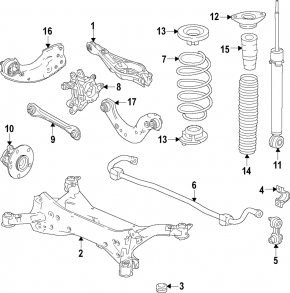 Rear shock absorber left Honda Accord 23-