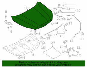 Bonnet bare Subaru Forester 19-SK aluminum