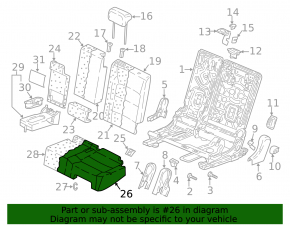 Rear seats, row 2, VW Tiguan 18-21, black and gray cloth
