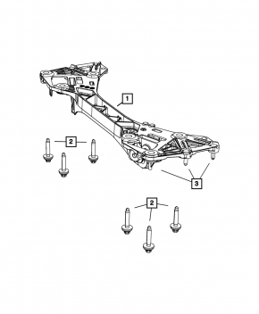 Rear subframe for Dodge Dart 13-16