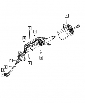 Steering column Dodge Charger 15-23 rest RWD