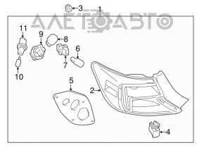 Light outer wing right Toyota Camry v50 12-14 usa