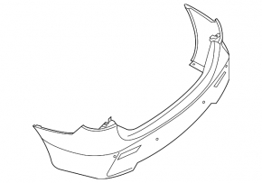 Bare rear bumper Nissan Pathfinder 13-16 prerest