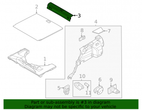 Black trunk opening trim for Hyundai Tucson 22-25