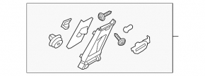 Left upper center pillar trim for Hyundai Tucson 16-21 gray