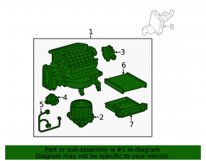 Bare fan housing, right side of Lexus RX400h 04-08