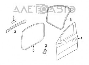 Front left door assembly for Audi Q5 8R 09-17