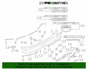 Emblem inscription FORESTER Subaru Forester 19- SK
