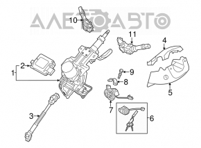 Left steering column switch for Kia Optima 11-16
