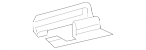 Driver's seat runner trim rear left Mercedes W213 E 17-23 black