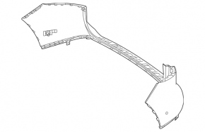 Bare rear bumper for Mercedes H247 GLA 20-26 with Park Assist