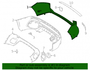 Bare rear bumper for Mercedes H247 GLA 20-26 with Park Assist