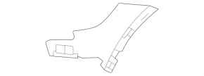Right front bumper mount for Mercedes GLC 300 20-22 AMG (package)