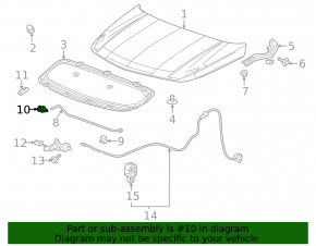 Chevrolet Bolt EUV 22-23 Hood Support Rod Retainer
