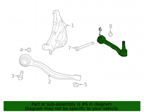 Lower control arm front right Cadillac CTS 14- AWD rear