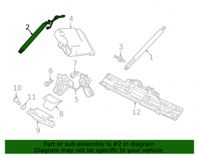 Electric tailgate shock absorber, left, Volvo XC90 20-26