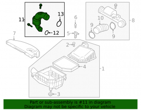 Air duct with resonator Volvo XC40 19-22