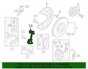 Front left caliper bracket for Volvo XC60 18-25 (R18)