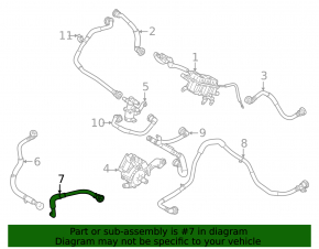 Cooling system pipe Hyundai Ioniq 5 22-24 AWD plastic with quick release with sensor