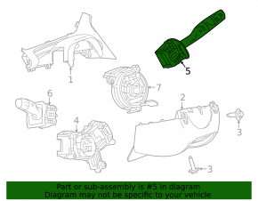 Steering column switch right Chevrolet Bolt EV 22-23 without rain sensor
