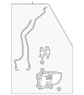 Chevrolet Bolt EUV 22-23 washer reservoir without neck and sensor