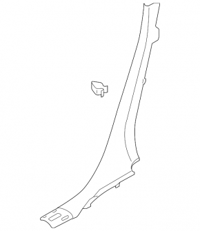 Lower right rear pillar trim for Audi E-Tron 19-23, black