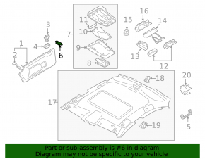 Ceiling light front left Audi A6 C8 19-