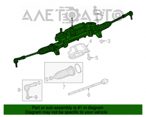 Steering rack Chrysler 200 15-17 chip defect