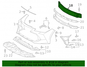 Toyota Camry V70 18-24 Aluminum Front Bumper Reinforcement