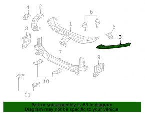 Left eyelash of TV Mitsubishi Outlander 07-09