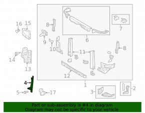 Toyota Tundra 14-21 Hood Lock Plate