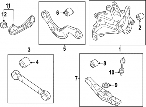 Rear right longitudinal control arm Hyundai Santa Cruz 23-25