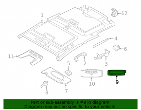 Ceiling light rear left BMW X1 F48 16-19