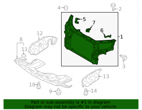 TV panel radiator Kia Sorento 11-13 prerest